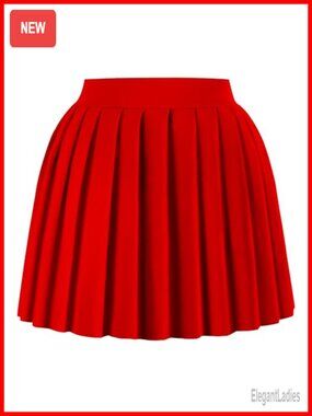 Mini Pleated Skater Skirt High Waist A-Line Tennis Skirt